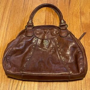 Lucky Brand Brown Leather Satchel, Preloved